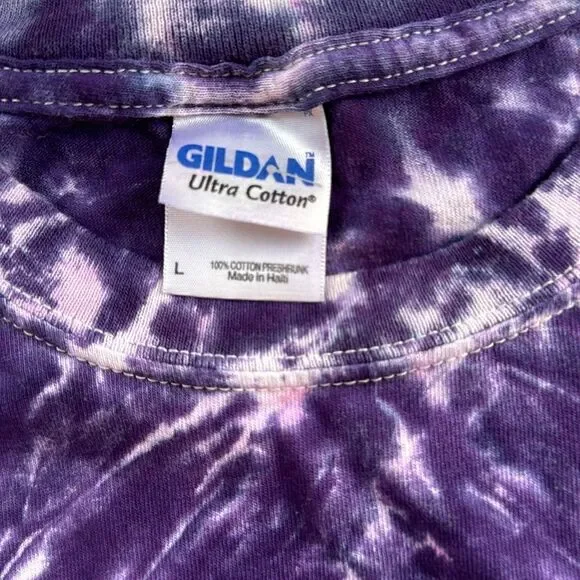 Gildan Rainbow tie dye shirt 100% cotton large - Picture 6 of 8